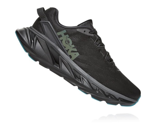 Hoka One One Elevon 2 Womens UK - Black / Grey Road Running Shoes - VJAIE3648